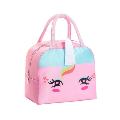 3D Bento Lunch Bag Cartoon Handbag Insulated Food Box Bag for Students LunchTote - Navy Blue Space Bear - Mekamart Australia