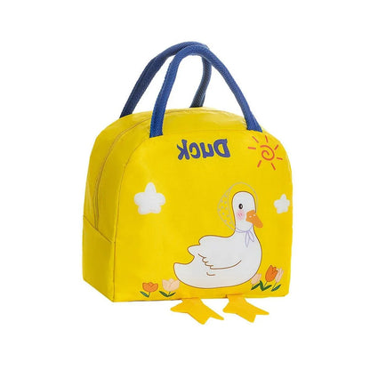 3D Bento Lunch Bag Cartoon Handbag Insulated Food Box Bag for Students LunchTote - Navy Blue Space Bear - Mekamart Australia
