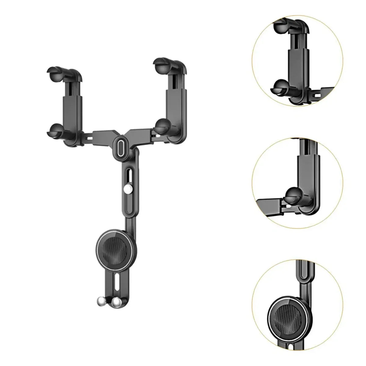 Mobile Phone Rearview Mirror Holder Strong Grip Fits Most Smartphones Car Use