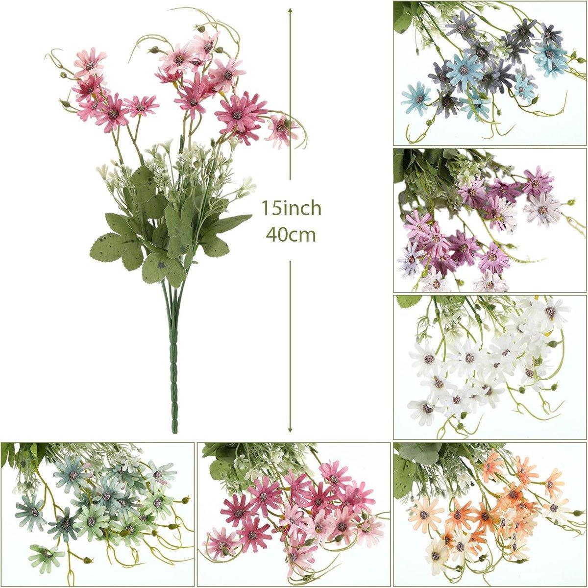 6x Artificial Small Soft Chrysanthemum Home Office Daisy Flower Party Decor DIY - Mekamart Australia
