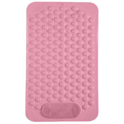 Non Slip Floor Pad Bathroom Tub Mat Bath Shower Mat with Round Massage Point - Pink - Mekamart Australia