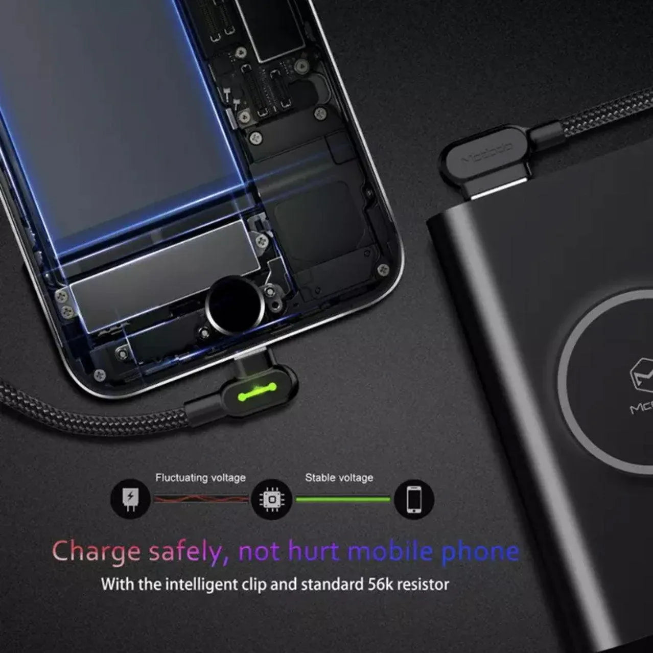 Mcdodo Fast Usb Cable Heavy Duty Charging Syn Charger Type-C 90 Degree Angle - 0.5m