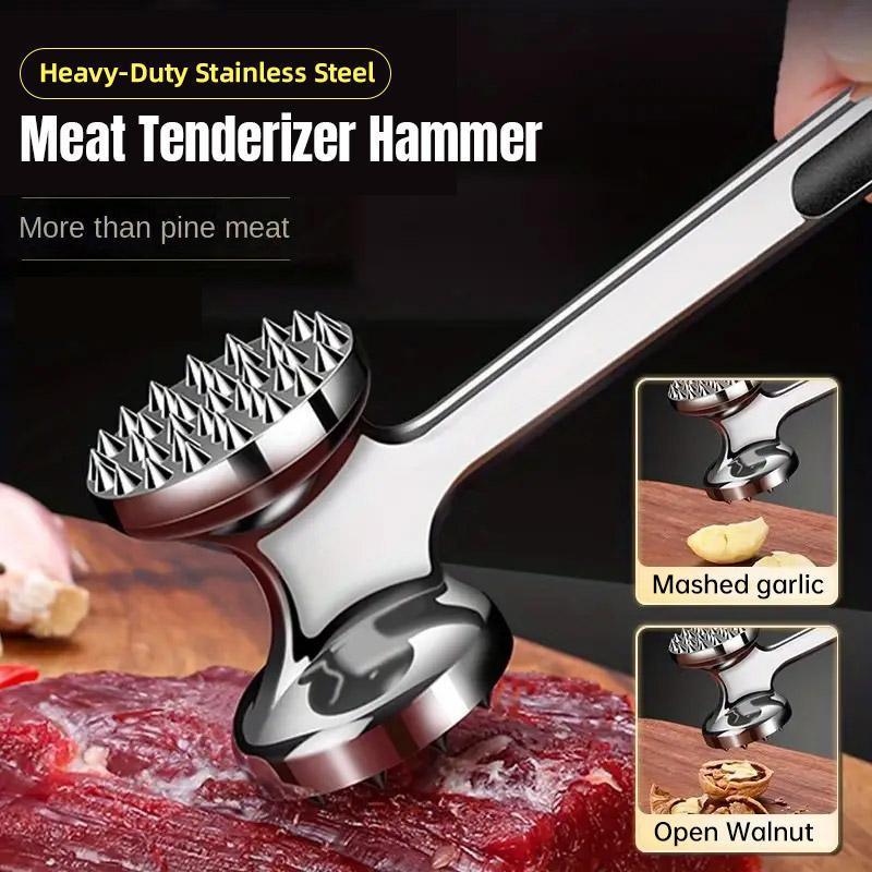 Meat Hammer Kitchen Tenderizing Beating Tool Double Sided Loose Meat Hammer - Mekamart Australia