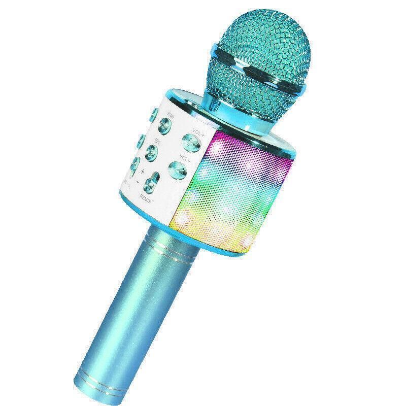 Karaoke Microphone Speaker Wireless Bluetooth Handheld Mic Usb Player Ktv Ws858 - Black