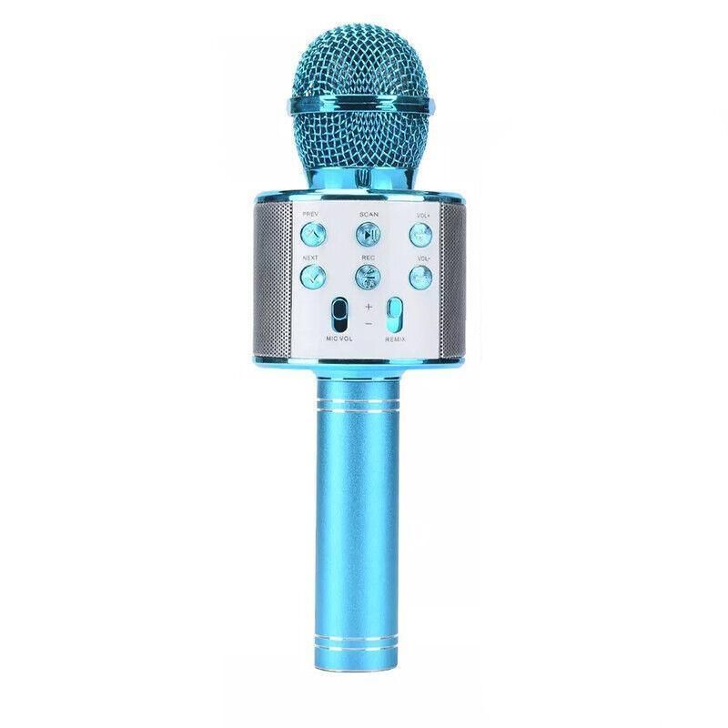Karaoke Microphone Speaker Wireless Bluetooth Handheld Mic Usb Player Ktv Ws858 - Black