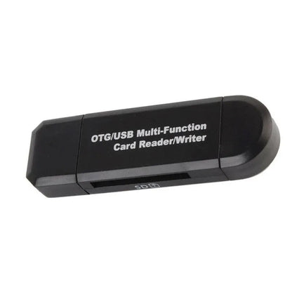 OTG USB 2.0 Card Reader Adapter for Micro SD TF PC and Mobile Phone Use - Black
