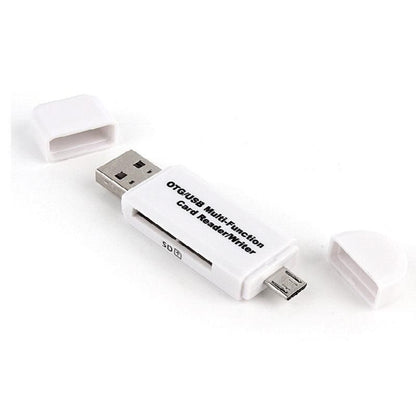 OTG USB 2.0 Card Reader Adapter for Micro SD TF PC and Mobile Phone Use - Black