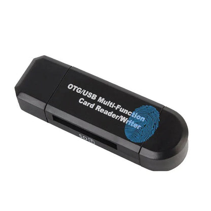 OTG USB 2.0 Card Reader Adapter for Micro SD TF PC and Mobile Phone Use - White