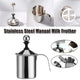 400ml Stainless Steel Manual Milk Frother Double Mesh Strainer Frothing Pitcher - Mekamart Australia