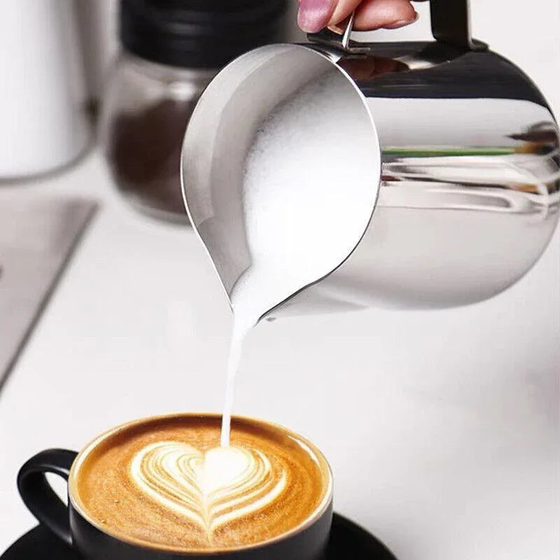 150-1000Ml Stainless Steel Milk Coffee Jug Latte Espresso Frothing Scale Pitcher - 350ML - Mekamart Australia