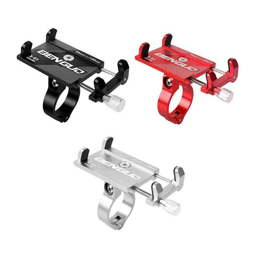Aluminium Alloy Bicycle Phone Holder Handlebar Mount For Bike Motorcycle - Red