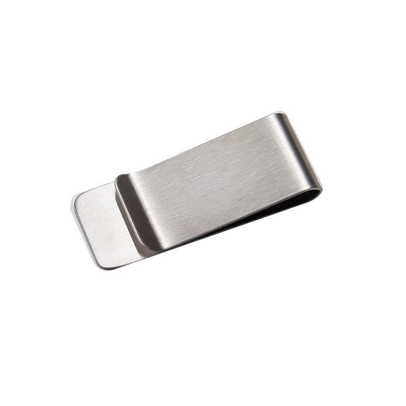 Clip Note Business Card Holder Stainless Steel Mens Wallet Metal - Gold - Mekamart Australia