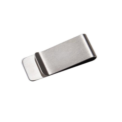 Clip Note Business Card Holder Stainless Steel Mens Wallet Metal - Gold - Mekamart Australia