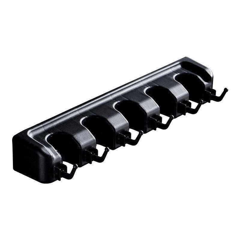 Broom Hanger Mop Holder Wall Mounted Brush Storage Rack Organizer Kitchen Tool - Black - Mekamart Australia