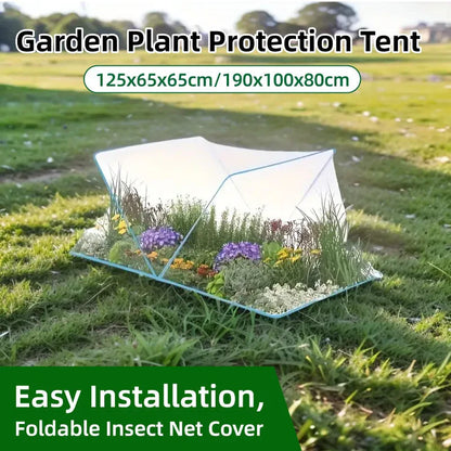1pc Garden Plant Protector Cover White Fiberglass Net for Lawn Flower Care Use - 125x65x65cm - Mekamart Australia