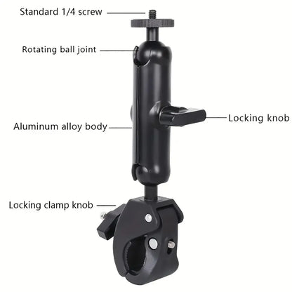 Motorcycle Phone Camera Mount Anti Shake for Bike Scooter Navigation Secure - M