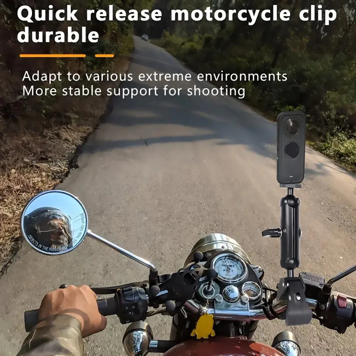 Motorcycle Phone Camera Mount Anti Shake for Bike Scooter Navigation Secure - M