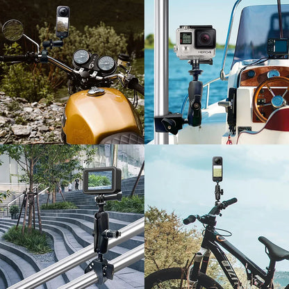 Motorcycle Phone Camera Mount Anti Shake for Bike Scooter Navigation Secure - S