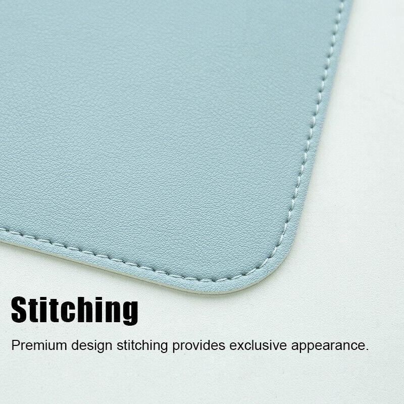 Leather Mouse Pad 30x25.5cm Waterproof Gaming Desk Mat Anti Slip Rubber Mousepad - Pink