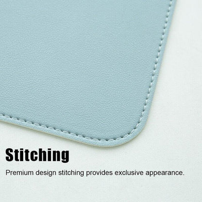 Leather Mouse Pad 30x25.5cm Waterproof Gaming Desk Mat Anti Slip Rubber Mousepad - Pink