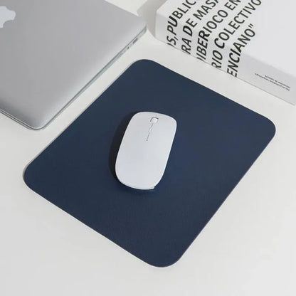 Pu Leather Gaming Mouse Pad Desk Mat Anti-Slip Speed Mousepad 22X22Cm Waterproof - Blue