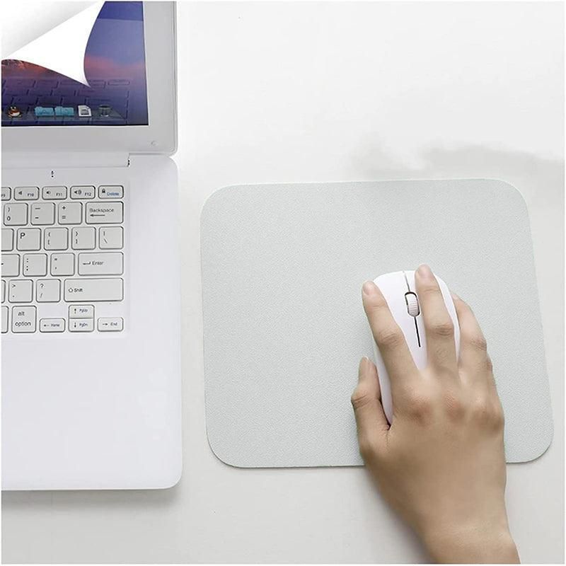 Pu Leather Gaming Mouse Pad Desk Mat Anti-Slip Speed Mousepad 22X22Cm Waterproof - Blue