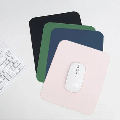 Pu Leather Gaming Mouse Pad Desk Mat Anti-Slip Speed Mousepad 22X22Cm Waterproof - Blue
