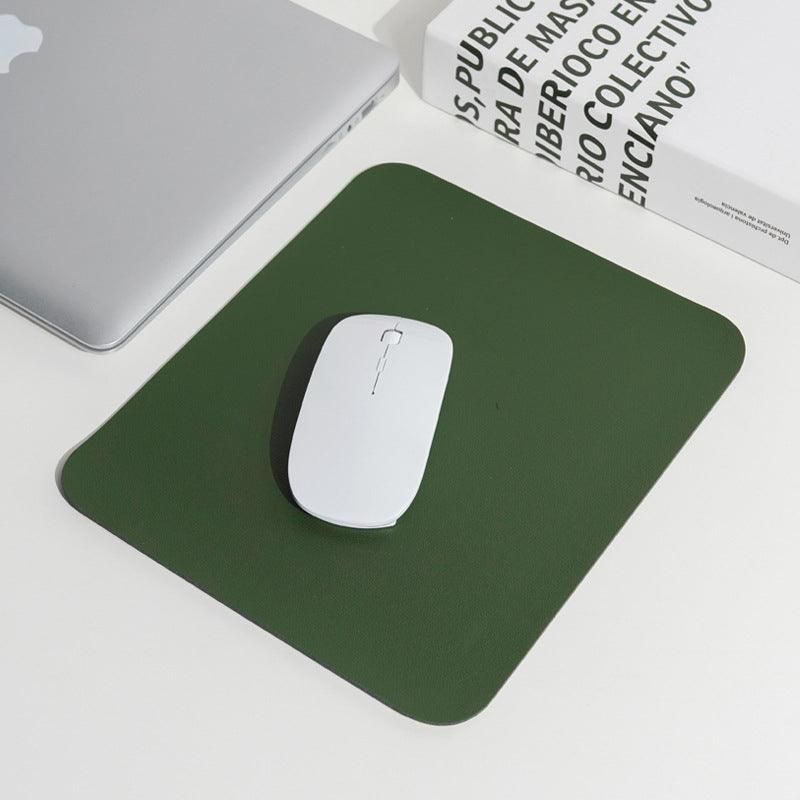 Pu Leather Gaming Mouse Pad Desk Mat Anti-Slip Speed Mousepad 22X22Cm Waterproof - Grey