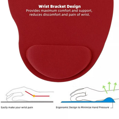 Comfort Mouse Pad with Built In Wrist Support Non Slip Ergonomic Mice Mat - Lake Blue