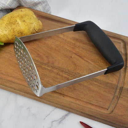 Potato Masher Vegetable Tool Stainless Steel Heat Kitchen Resistant Press Rice A - Mekamart Australia
