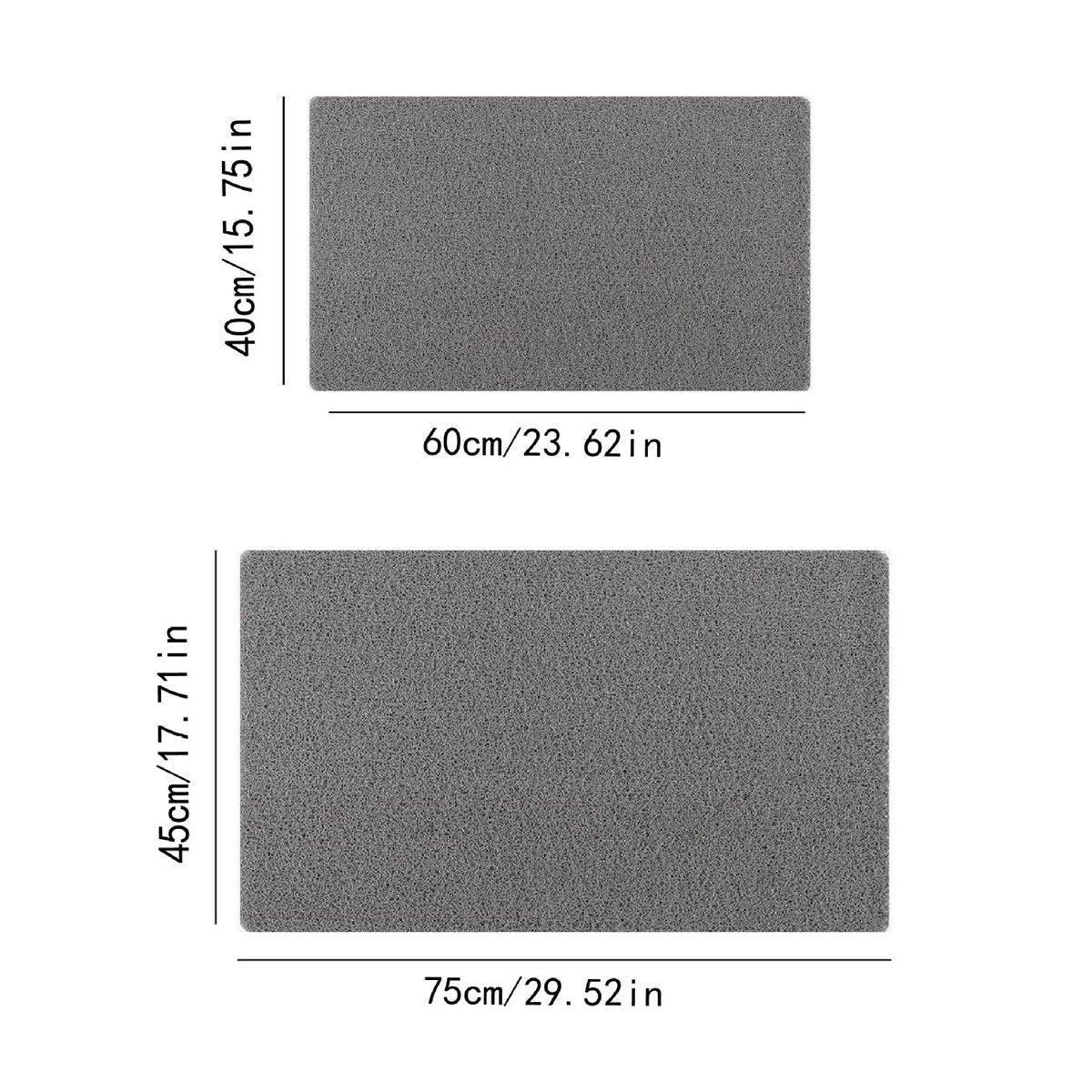 Anti Slip Bathroom Mat Non Slip Shower Floor Mat Quick Dry Soft Comfortable Rug - Grey-40x60cm - Mekamart Australia