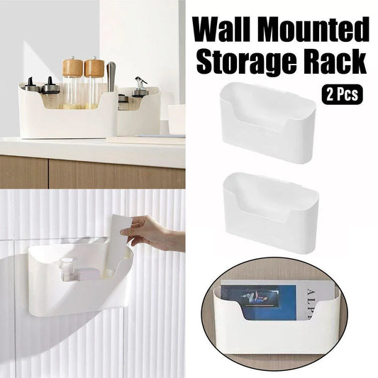 2PCS Wall Mounted Storage Rack Kitchen Bathroom Cabinet Door Sundries Holder - Mekamart Australia