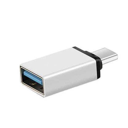 USB Type-C to USB 3.0 Adapter OTG Converter for Phone Tablet Laptop - Silver