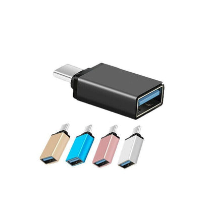 USB Type-C to USB 3.0 Adapter OTG Converter for Phone Tablet Laptop - Silver