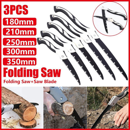 Folding Outdoor Hand Saw Portable Quick Cutting Pruning Garden Tree Logging Tool - 180mm - Mekamart Australia