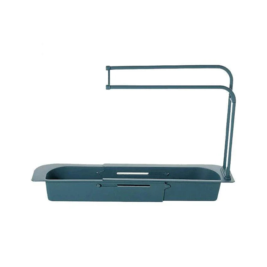 Telescopic Sink Rack Holder Expandable Storage Drain Basket Home Kitchen Kit - Grey - Mekamart Australia