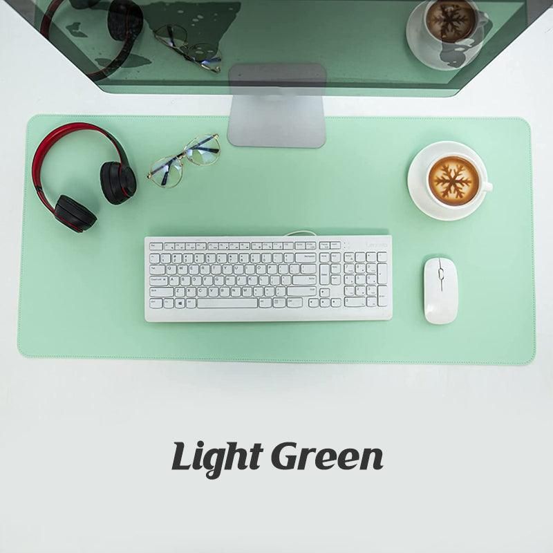 Large Leather Gaming Mouse Pad Waterproof Desk Keyboard Mat 120 x 60cm - Light Blue