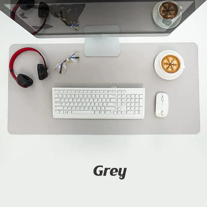 Large Leather Gaming Mouse Pad Waterproof Desk Keyboard Mat 120 x 60cm - Light Blue
