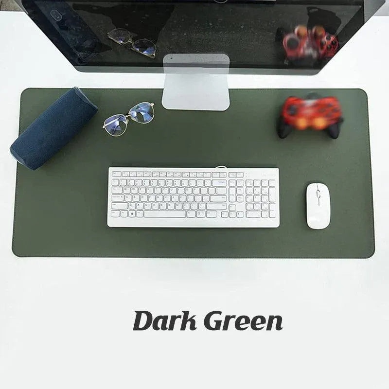 Large Leather Gaming Mouse Pad Waterproof Desk Keyboard Mat 120 x 60cm - Light Blue