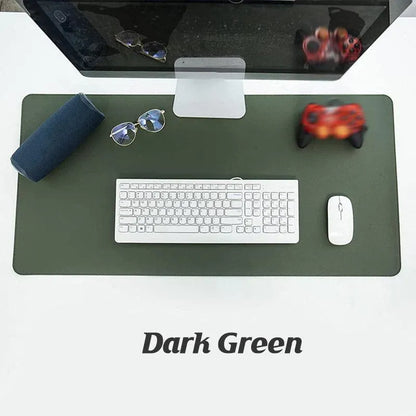 Large Leather Gaming Mouse Pad Waterproof Desk Keyboard Mat 120 x 60cm - Light Blue