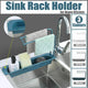Telescopic Sink Rack Holder Expandable Storage Drain Basket Home Kitchen Kit - White - Mekamart Australia