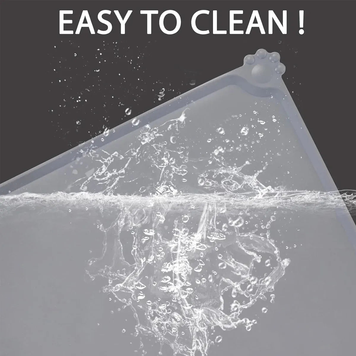 Silicone Pet Mat Spill-Proof Easy to Clean Mat for Pets Dog Food Placemat - 48x30cm