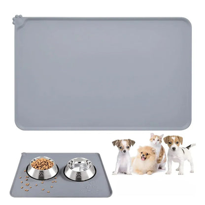 Silicone Pet Mat Spill-Proof Easy to Clean Mat for Pets Dog Food Placemat - 55x38cm