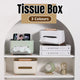 Tissue Box Dispenser Storage Box Napkin Case Remote Control Box Multi-Function - White - Mekamart Australia