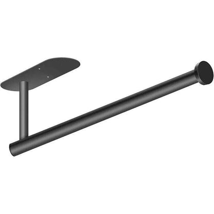 Kitchen Hanger Paper Roll Cabinet Towel Holder Organizer Rack Shelf Wall Adhesive - Black - Mekamart Australia