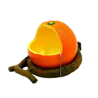 Parrot Feeding Bowl Fruit Shaped Water Food Container Dish Cage Bird Feeder Cup - Orange