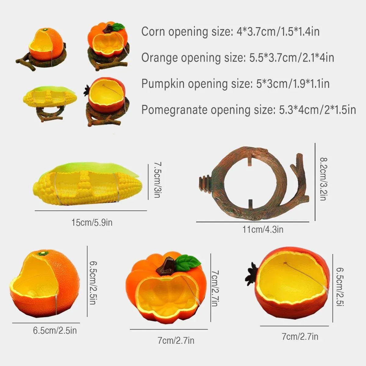 Parrot Feeding Bowl Fruit Shaped Water Food Container Dish Cage Bird Feeder Cup - Pomegranate