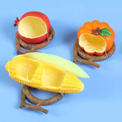 Parrot Feeding Bowl Fruit Shaped Water Food Container Dish Cage Bird Feeder Cup - Pomegranate