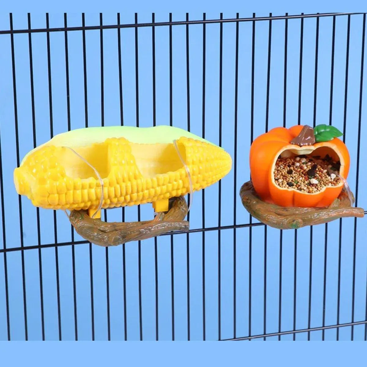 Parrot Feeding Bowl Fruit Shaped Water Food Container Dish Cage Bird Feeder Cup - Pomegranate