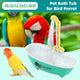 Bird Bath Tub Basin Plastic Hanging Birdcage Shower Bowl Indoor Outdoor Accessory